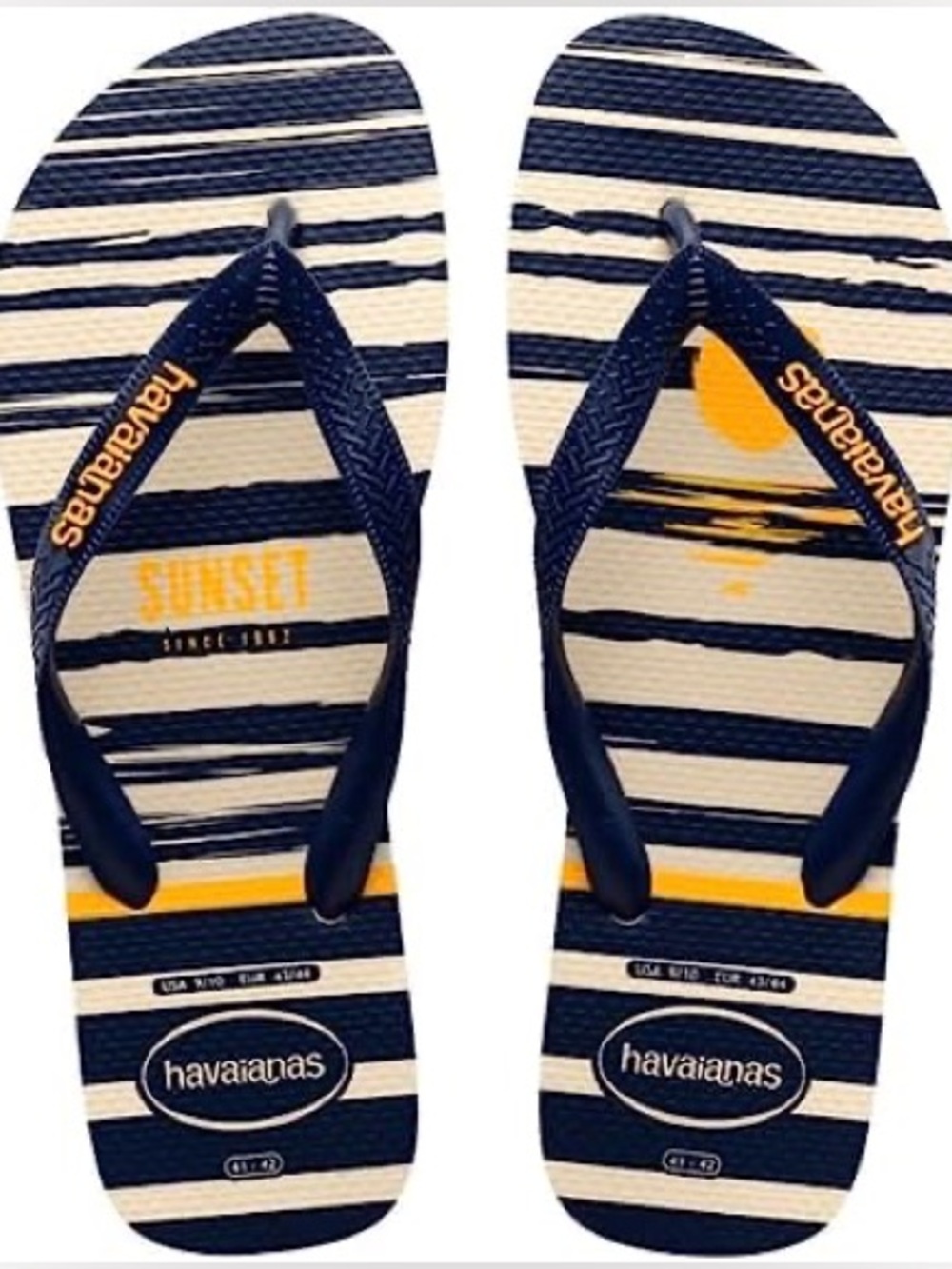 Havaianas Printed Men's Top Nautical Flip Flops Size 13